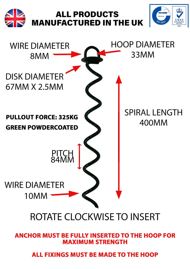 400mm Ground Anchor Specification