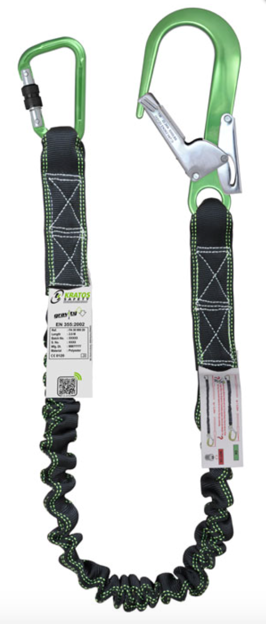 2m Gravity Shock Absorbing Expandable Webbing Lanyard