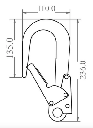 Dimensions for Aluminium Rebar Hook