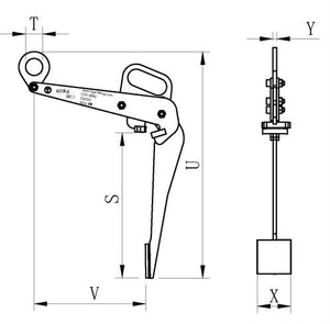 TIGER VERTICAL DRUM CLAMP - CDV Ref: 240-7 - Hoistshop