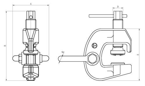 TIGER SCREW CAM PLATE CLAMP - CSC Ref: 240-3 - Hoistshop