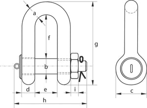 Green Pin Safety DEE Shackles with Bolt and Safety Nut