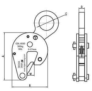 TIGER DRUM LIFTING CLAMP - CDL Ref: 240-6 - Hoistshop