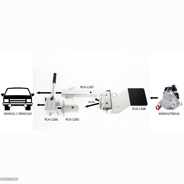 Winch Support Plate (Portable Winch) - Hitch Pulling Components